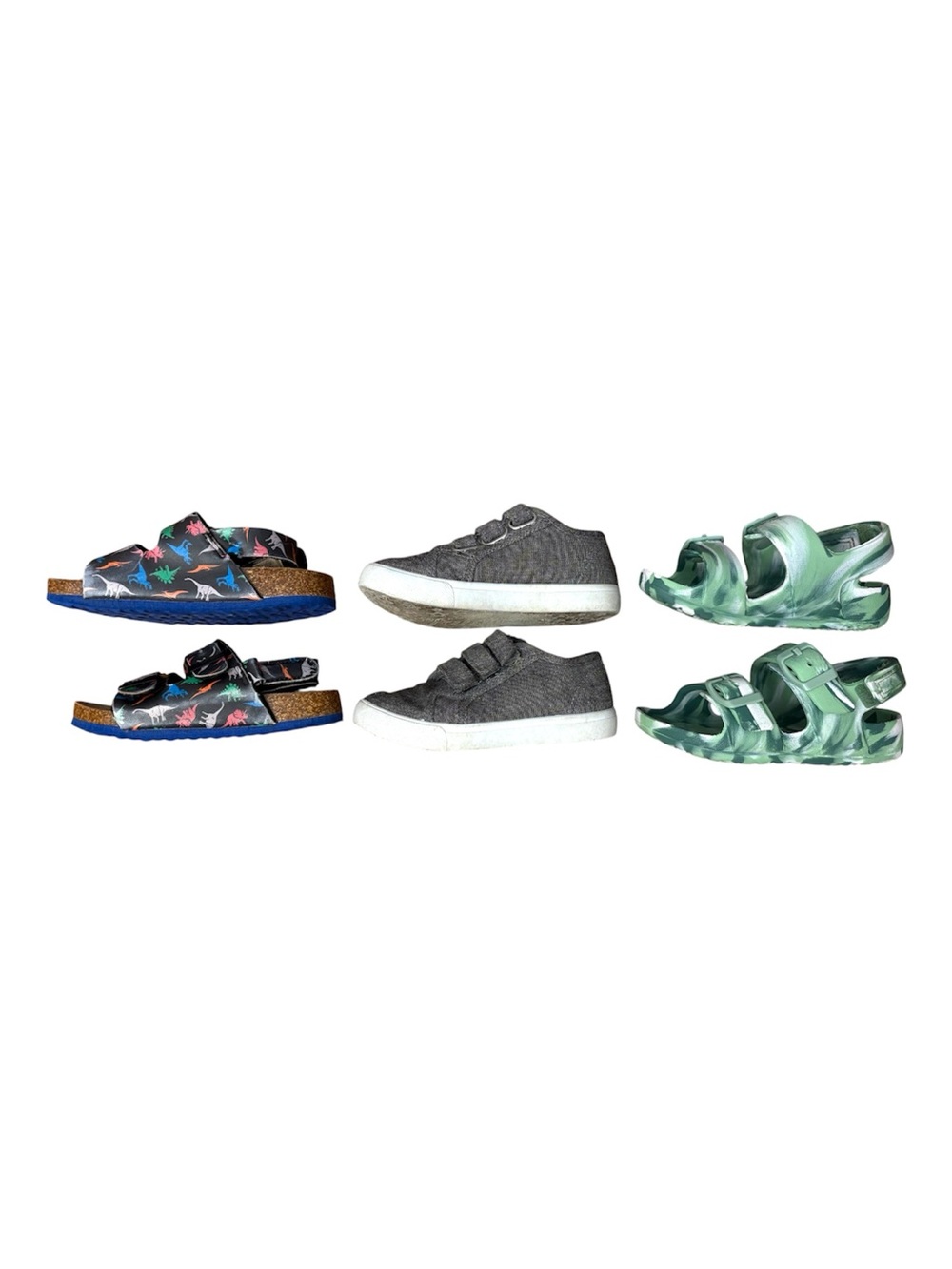 Cat & Jack & Fab Kids Shoe Bundle - Gray, Blue, Green - 8 Toddler